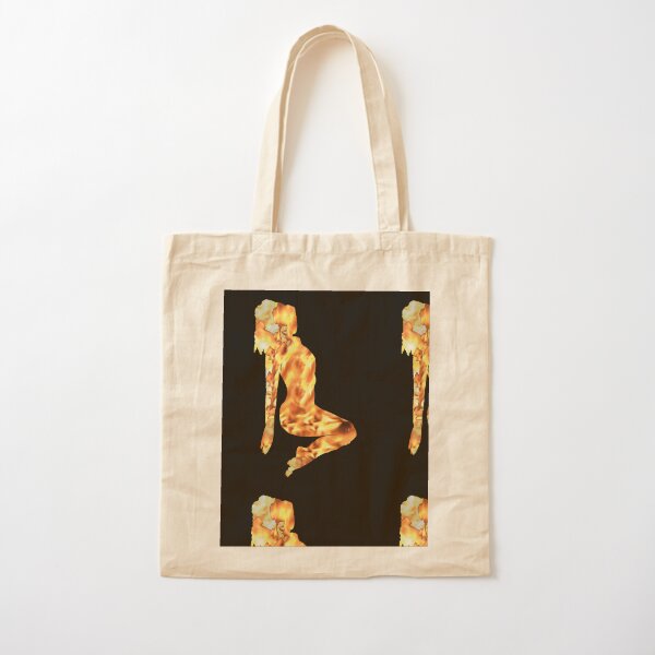 Female Fill Ins Fire Play Cotton Tote Bag