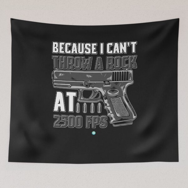 Item preview, PRO GUN / 2ND AMENDMENT: I Can't Throw A Rock designed and sold by woormle.