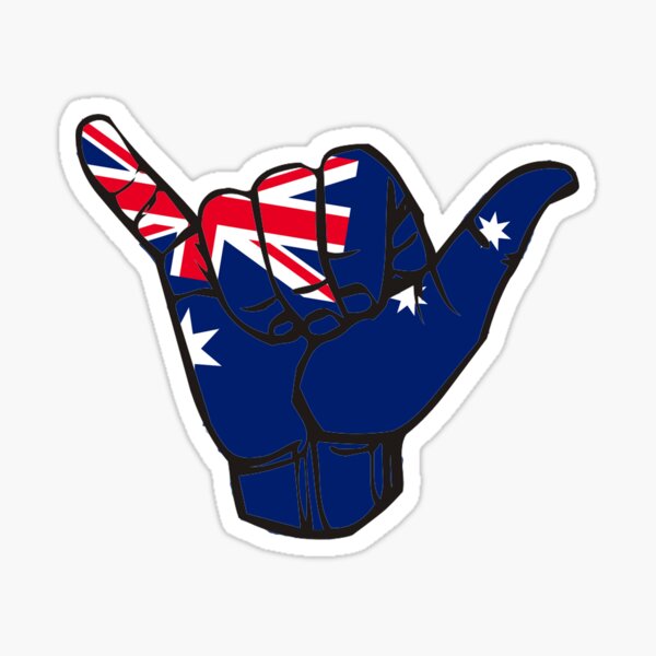 Item preview, Australia Shaka Sticker designed and sold by Alyssa Mio.