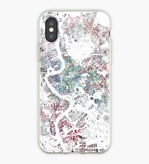 Rome map watercolor painting iPhone Case