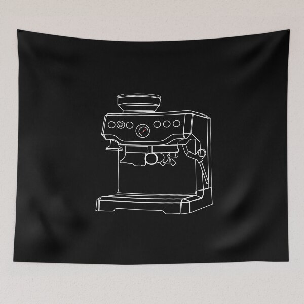 Item preview, Espresso Machine Coffee Shop Sketch designed and sold by Wanderlust Designs.