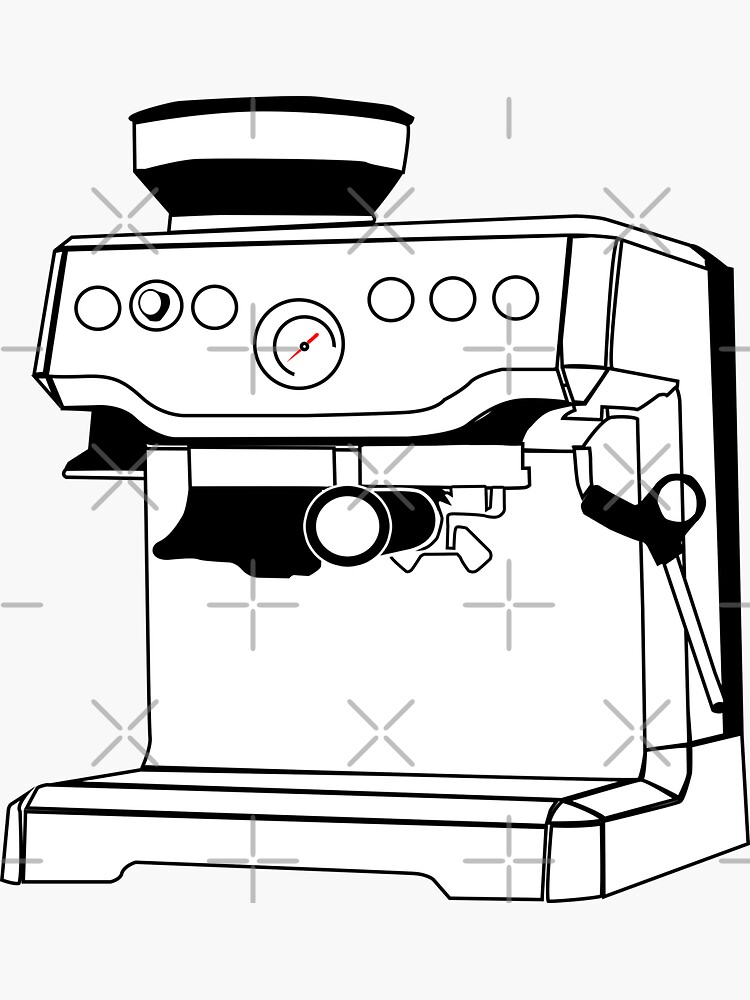 Black Sketched Coffee Pots Vinyl