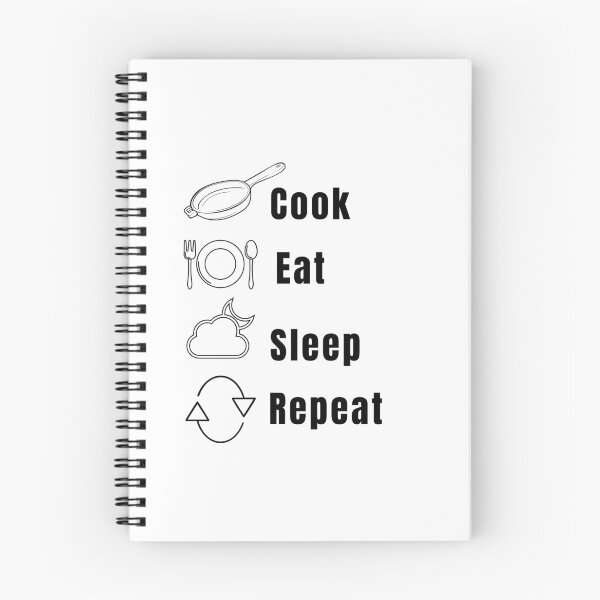 Item preview, Repeat Cook Eat Sleep Job Cooking Foodie Food Pasta Burger Taco Sarcastic Funny Meme Emotional Cute Gift Happy Fun Introvert Geek Hipster Silly Inspirational Motivational Birthday Present designed and sold by EpsilonEridani.