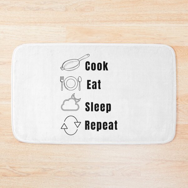 Item preview, Repeat Cook Eat Sleep Job Cooking Foodie Food Pasta Burger Taco Sarcastic Funny Meme Emotional Cute Gift Happy Fun Introvert Geek Hipster Silly Inspirational Motivational Birthday Present designed and sold by EpsilonEridani.
