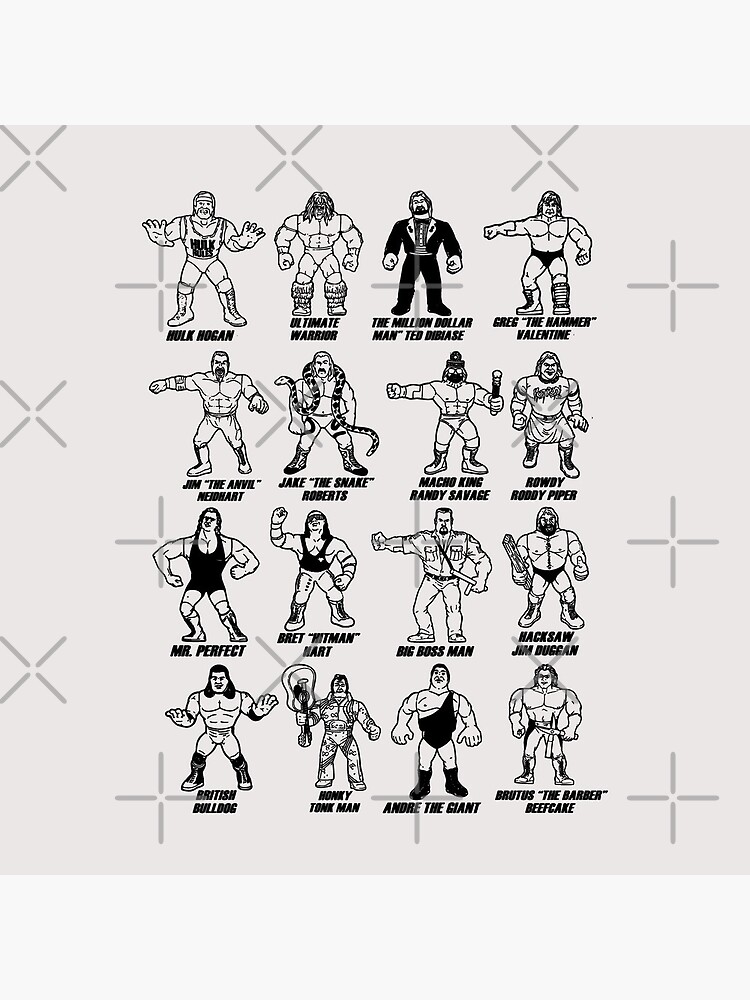 Retro Wrestling - Black Stencil by JPaulDryGoods
