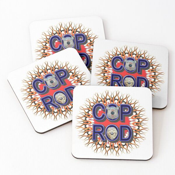 Item preview, COP ROD ( BLUE TYPE ) RED/ORANGE FLAMES, & BADGES designed and sold by CopRod.