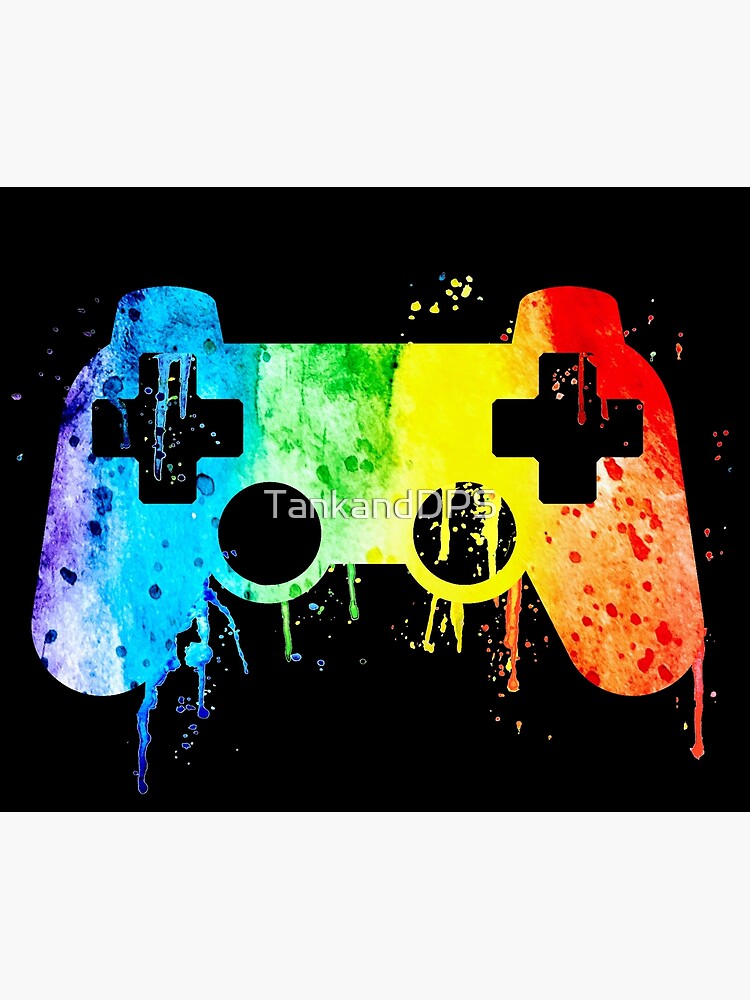 Rainbow Video Game Controller | Art Print