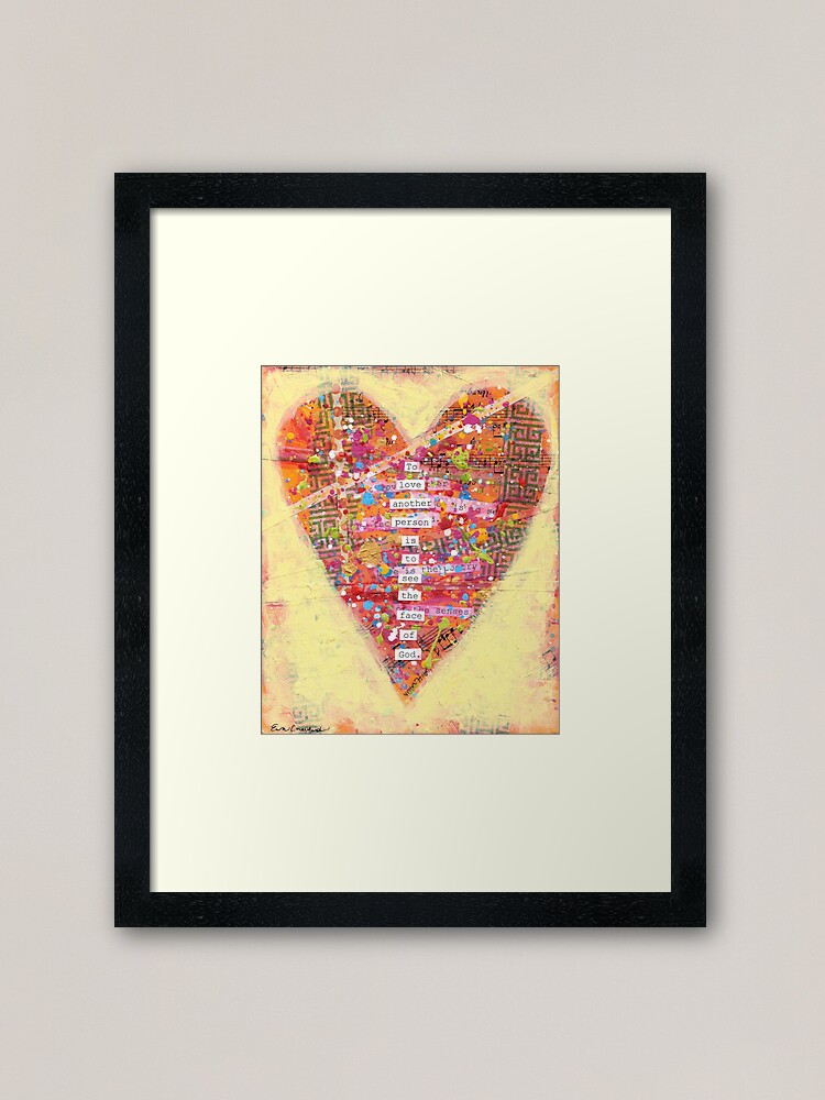 Alternate view of To love another person is to see the face of God. - Victor Hugo Framed Art Print
