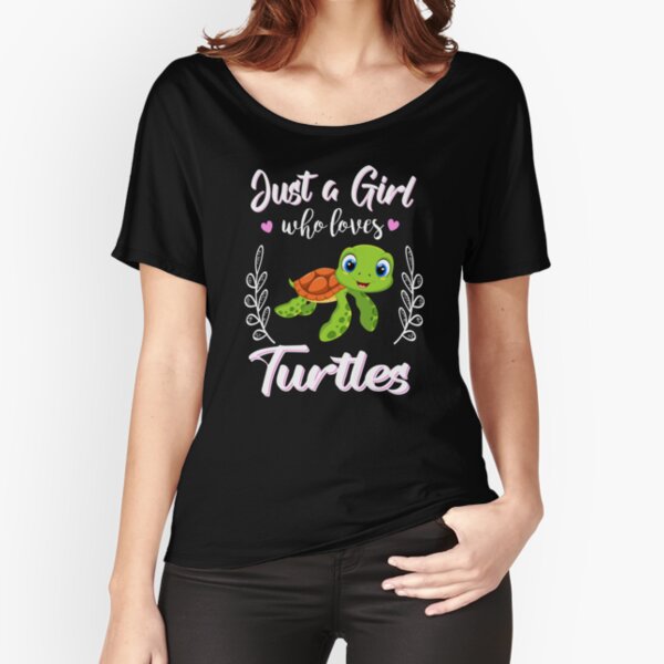 Solo una chica que ama a las tortugas Camiseta ancha