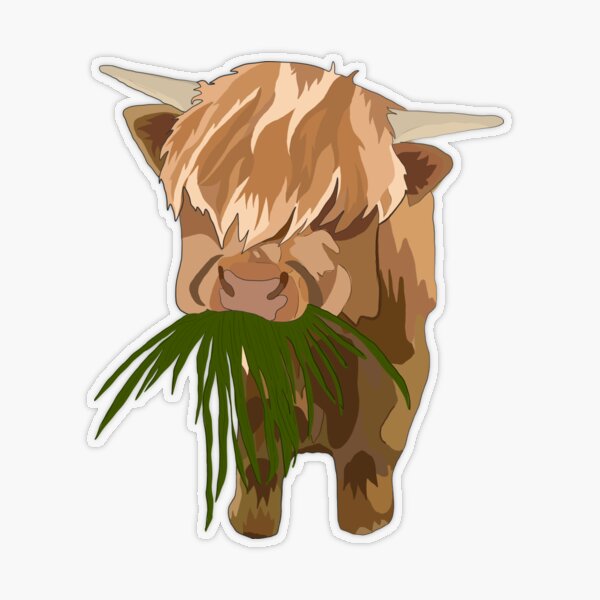 Highland cow Sticker - Stickers - Cute - kawaii Decal cut