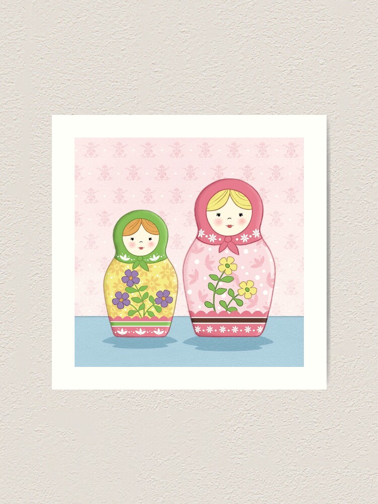 Thumbnail 1 of 3, Art Print, Matryoshka Sisters designed and sold by amalou.
