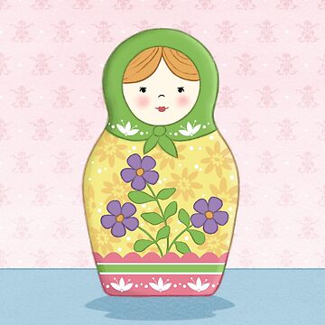 Artwork thumbnail, Matryoshka Doll Green by amalou