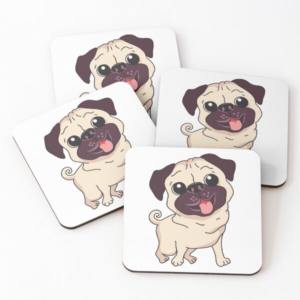 Item preview, Perro Pug Light Brown designed and sold by KatInABox.