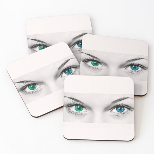 Item preview, All eyes on me - Green eyes blue eyes - two different colored beautiful eyes designed and sold by MindChirp.