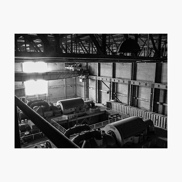 Turbine Room Generators from Above, Hearn Generating Station Photographic Print
