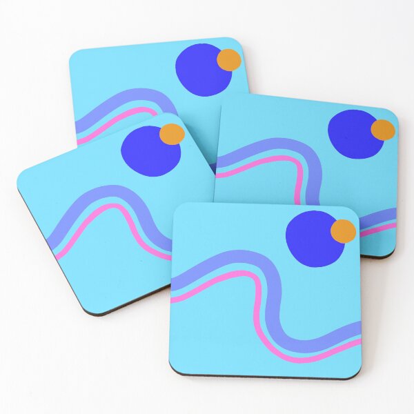 Item preview, Composition 3 - Blue with Waves and Blue Circle designed and sold by passionatelyem.