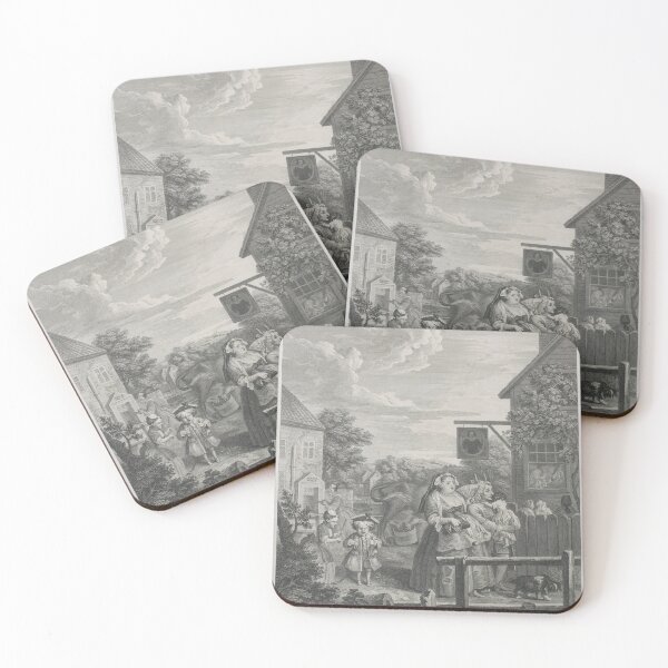 Item preview, William Hogarth (1697-1764) - The Four Times of the Day (1738) - 'Evening' - engraving series designed and sold by cdmprints.
