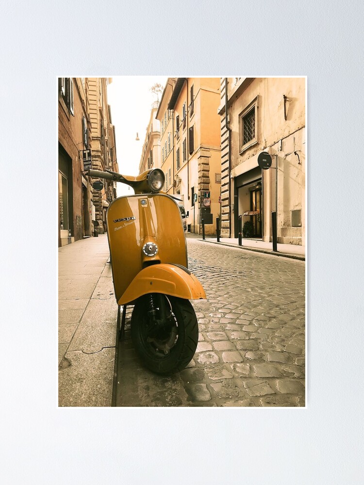 yellow vespa