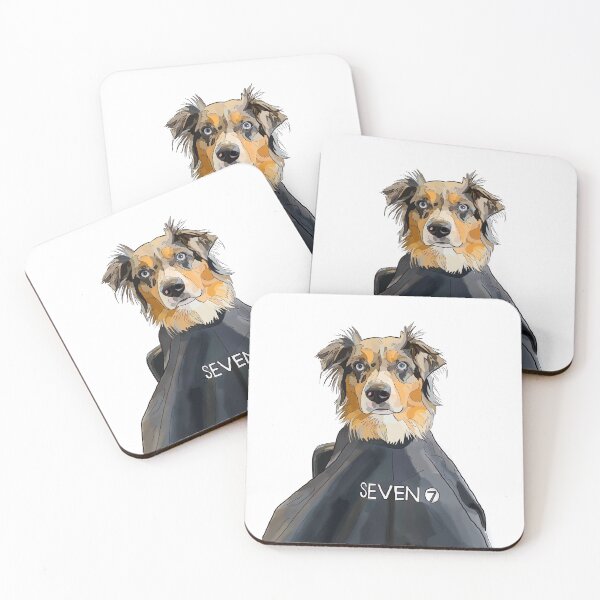 Item preview, Australian Shepherd in salon chair designed and sold by Kaylen Dailey.