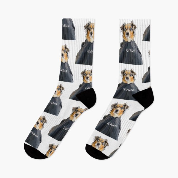 Item preview, Australian Shepherd in salon chair designed and sold by Kaylen Dailey.