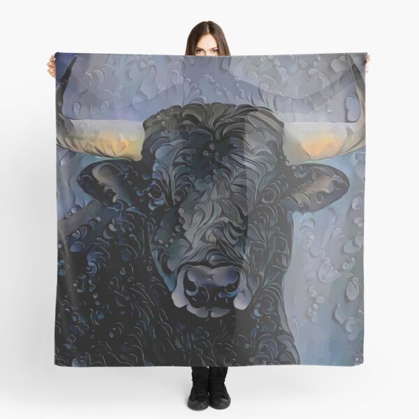 Foulards Sur Le Theme Taureau Noir Redbubble
