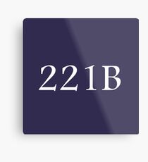 221B - Sherlock Holmes Metal Print