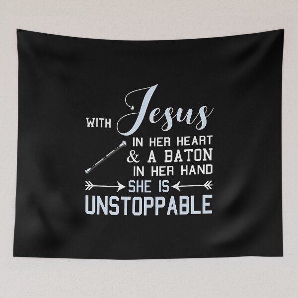 Item preview, With Jesus In Her Heart & A Baton In Hand She Is Unstoppable product designed and sold by nikkidawn74.