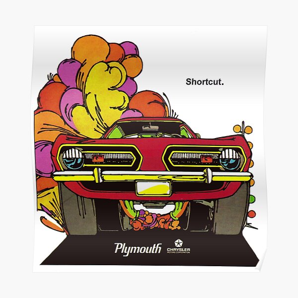 Plymouth Shortcut Poster For Sale By Retrostickersnz Redbubble 9691