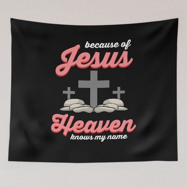 Item preview, Jesus Heaven knows my name bible christian gift designed and sold by redshirtz.