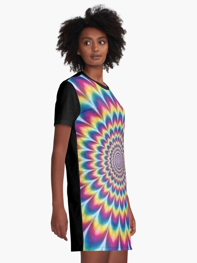 Alternate view of Psychedelic Art Graphic T-Shirt Dress