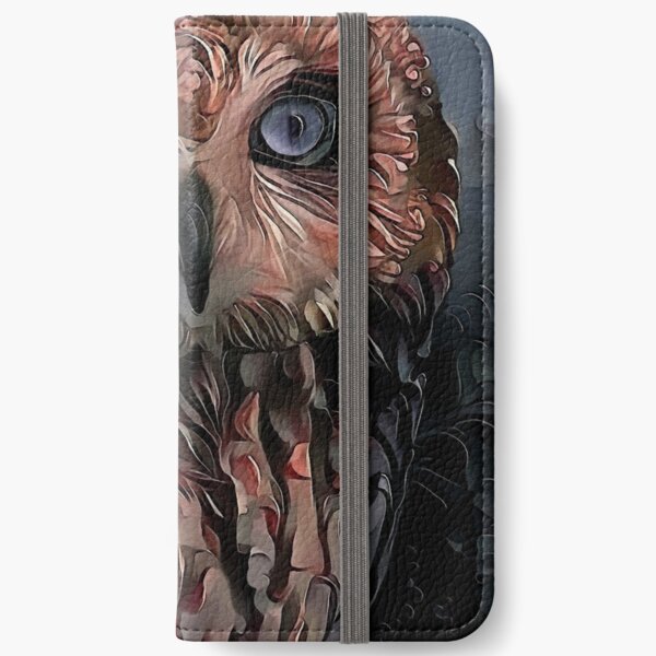 Green Night Lea Roche Paintings Owl Owl Hibou Chouette Bird Oiseau Iphone Wallet By Salomitata Redbubble