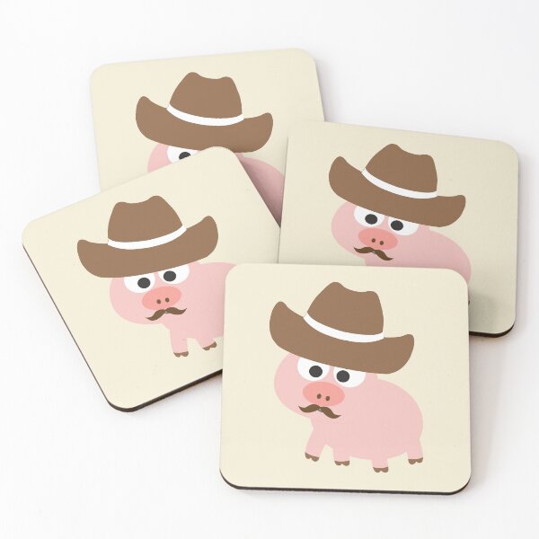 Item preview, Cute and Funny Cowboy Pig designed and sold by Hedgie Designs.