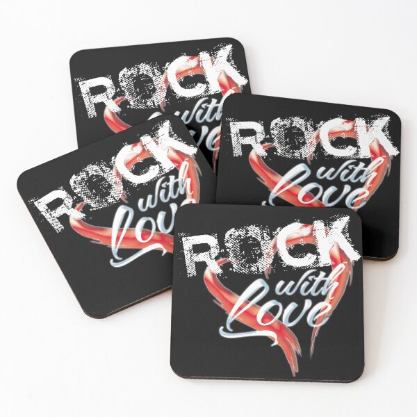 Item preview, Rock with love - white text and chrome designed and sold by BobsArt.