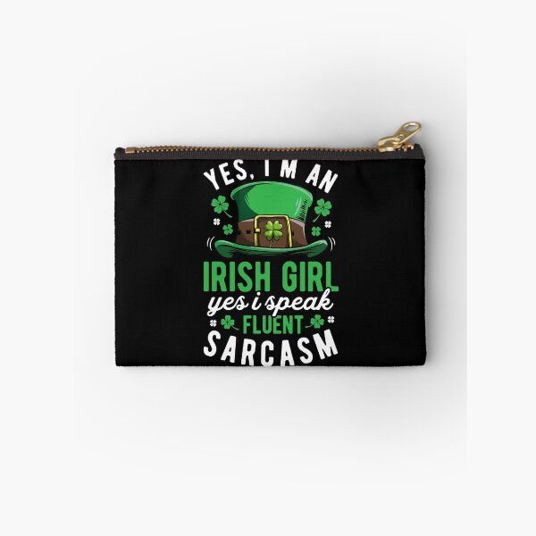 Item preview, Yes I'm an Irish Girl I Speak Fluent Sarcasm St Patricks Day T Shirt For Girls Kids Women designed and sold by LiqueGifts.