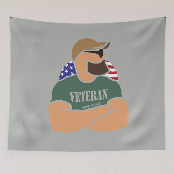 Item preview, The Bearded Veteran Warrior Deplorable designed and sold by Warrior Veteran Clothing.