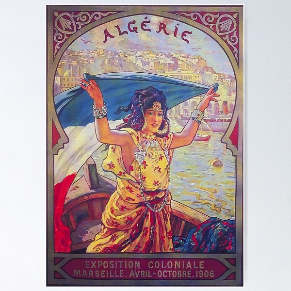 Item preview, Algerie vintage travel poster designed and sold by stickart-marek.