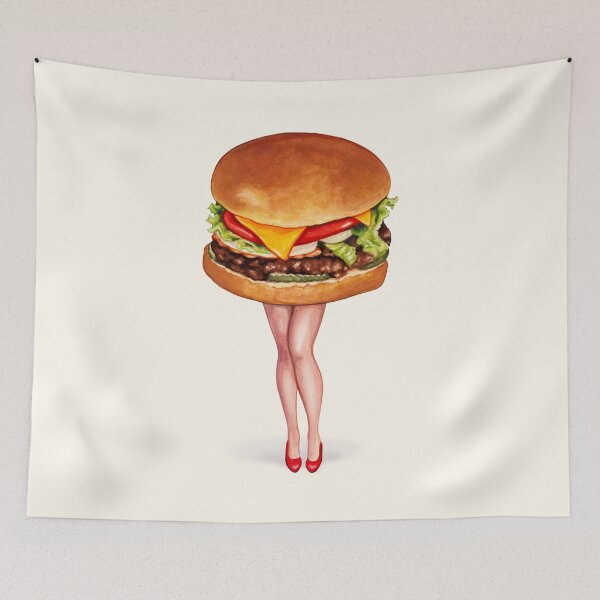 Item preview, Cheeseburger Pin-Up designed and sold by Kelly  Gilleran.