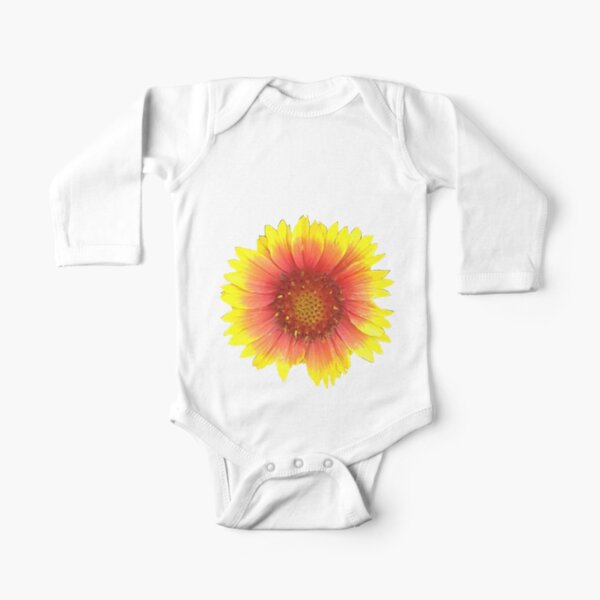 Sun Flower Long Sleeve Baby One-Piece