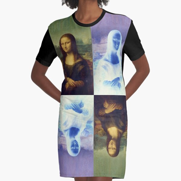 Mona Lisa and the Multiplicity of Worlds Graphic T-Shirt Dress