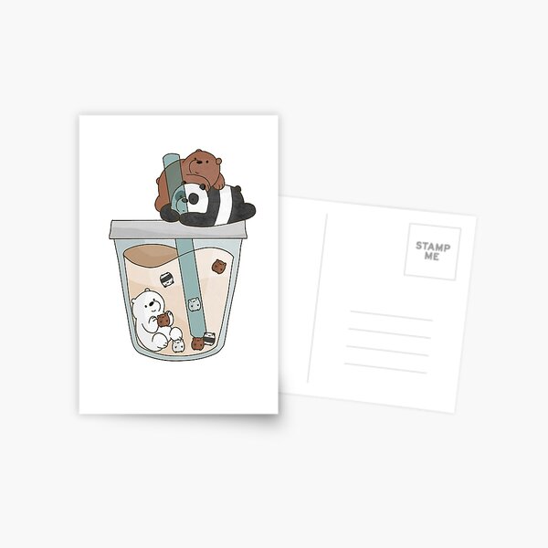 We Bare Bears Boba Postcard