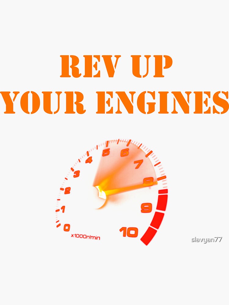 "Car Racing Engine rev up tach" Sticker by slavyan77 Redbubble