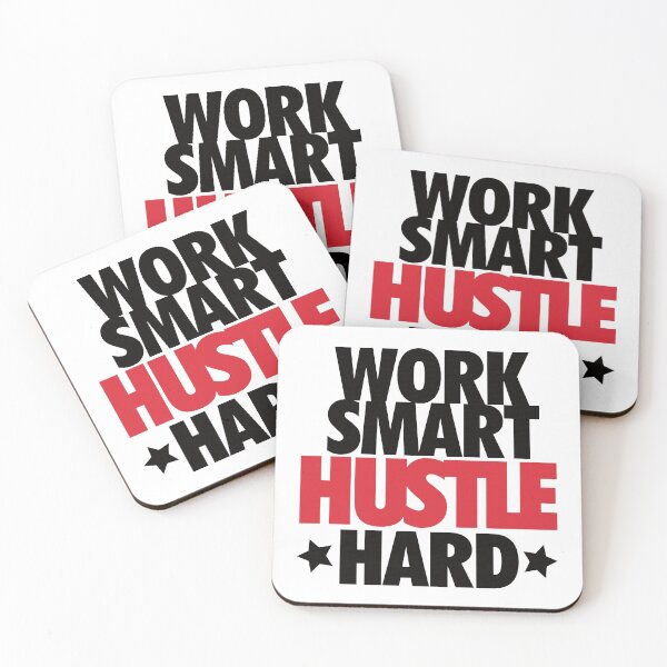 Item preview, Work Smart Hustle Hard-Red designed and sold by Tee4Daily.