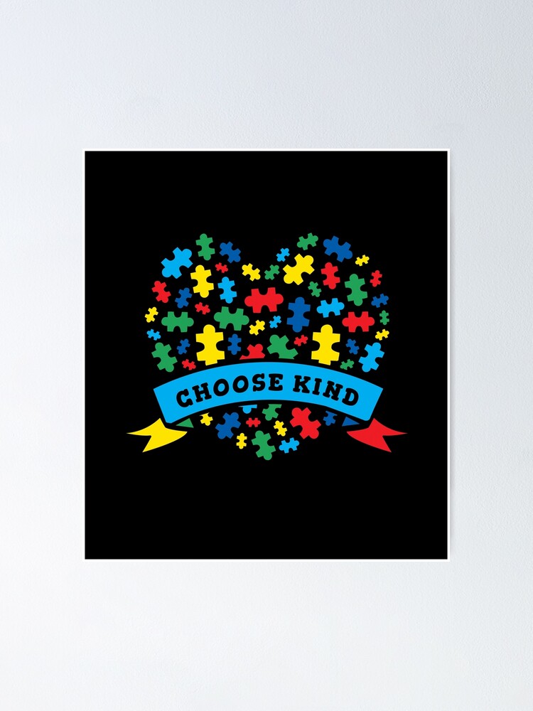 Autism Awareness Heart Choose Kind Tshirt Autism Awareness Heart Choose Kind Tshirt