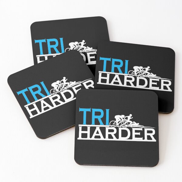 Item preview, Triathlon - TRI Harder - Swim, Bike, Run Triathele designed and sold by overstyle.