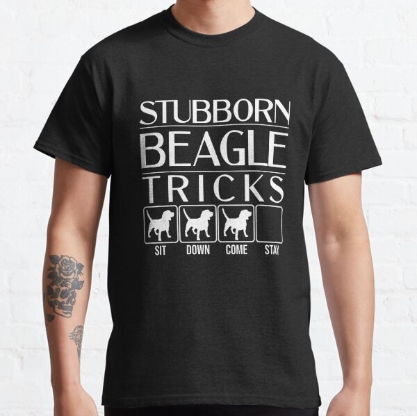 Sit Down Shake Come Standard Unisex T-Shirt Must-have Stubborn Beagle Tricks 