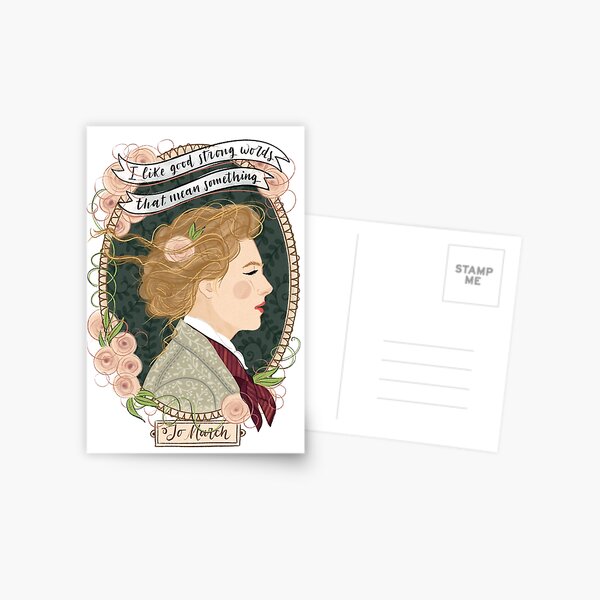 Artikel-Vorschau von Little Women Potraits: Botanische Illustration von Jo March, designt und verkauft von uellaaa.