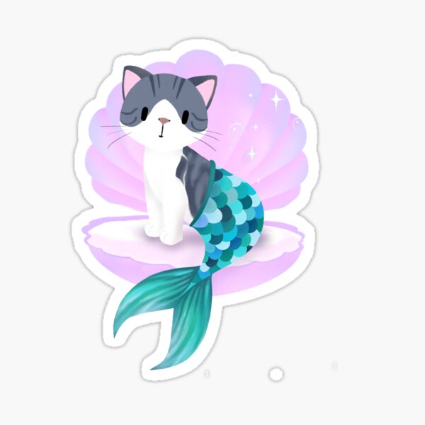 Purrmaid, Cat Mermaid, Mercat Sticker