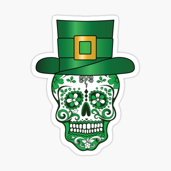 Leprechaun Skull Stickers | Redbubble