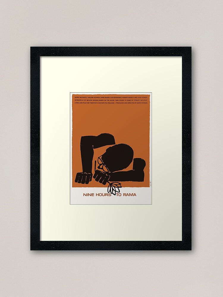 Nine Hours To Rama Saul Bass Movie Poster Framed Art Print By Nuorder Redbubble