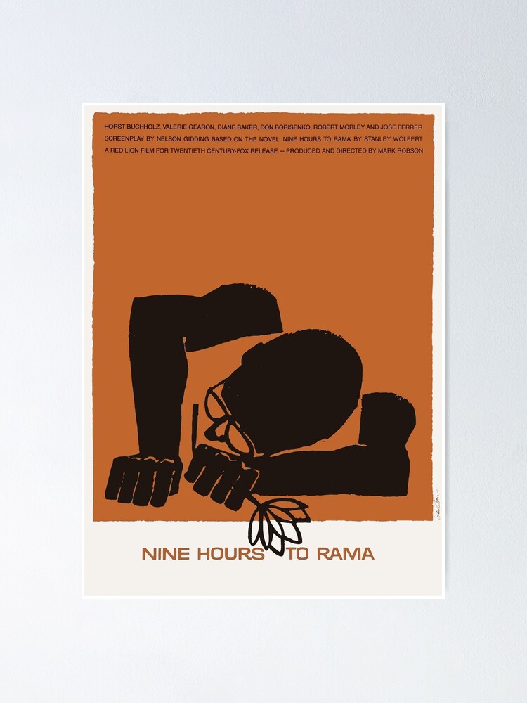 Nine Hours To Rama Saul Bass Movie Poster Poster By Nuorder Redbubble